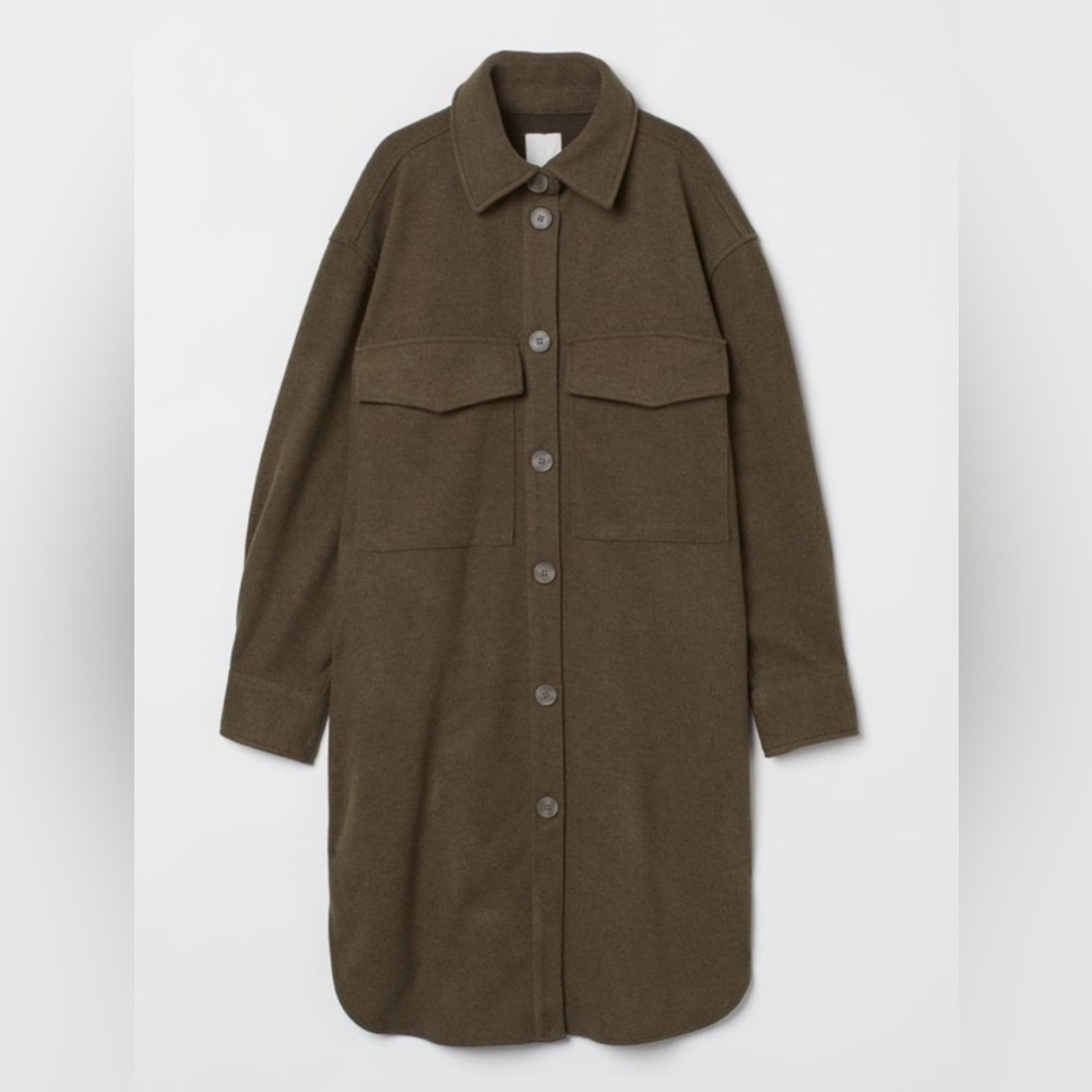 H&M Forest Green Oversized Coat